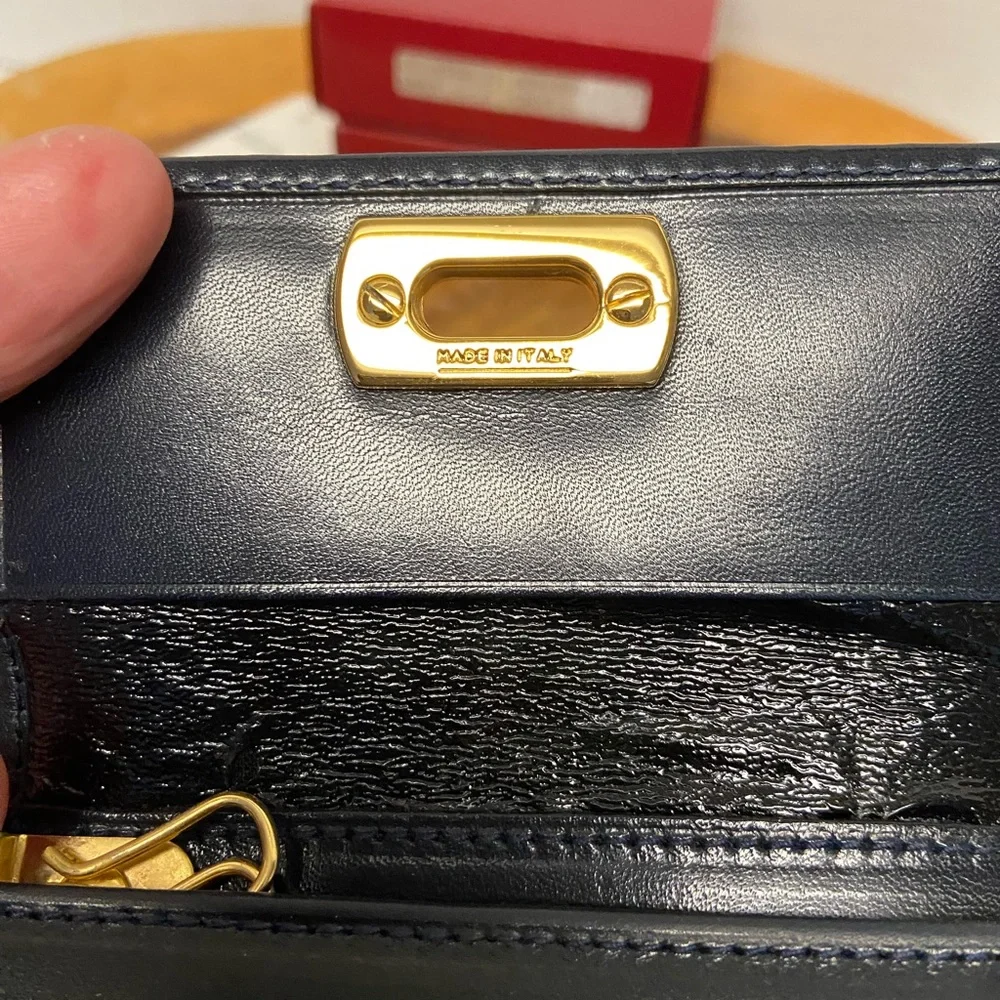 Salvatore Ferragamo Vintage Key Holder Key Fob In Box